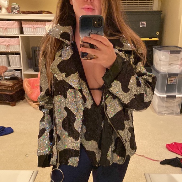 Jaded London Jackets & Blazers - Jaded London iridescent sequin, oversized moto jacket. Fun!!!!